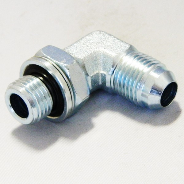 Adaptateur Coude 90° 1/2" JIC Mâle - Filetage MPT, Modèle 8MJ-8MP90, Pour Circuits Hydrauliques Ou Pneumatiques