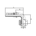 Embout à sertir 90° Interlock femelle cône 60 BSPP