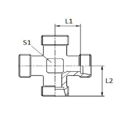 Raccord en croix métrique série lourde