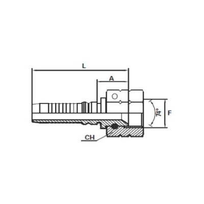 Embout Interlock JIC cône 74°