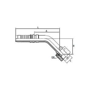 Embout Interlock femelle JIC cône 74° à 45°