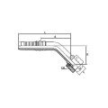 Embout Interlock femelle JIC cône 74° à 45°