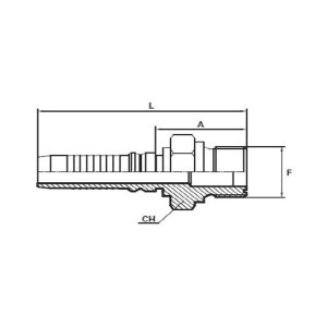 Embout double accroche Interlock mâle ORFS