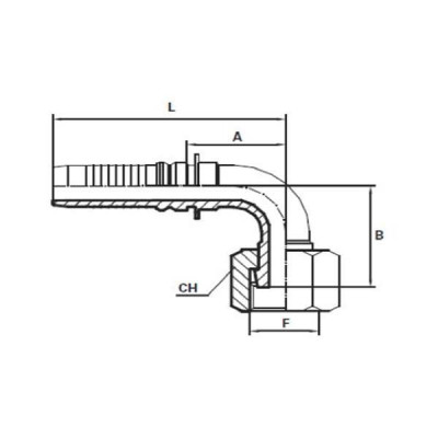 Embout Interlock femelle ORFS 90°