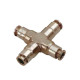 Croix égale raccord instantané pneumatique