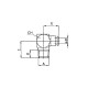 Raccord instantané coude mâle 90° BSP conique
