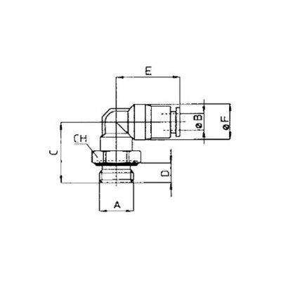 Equerre mâle orientable BSP cylindique