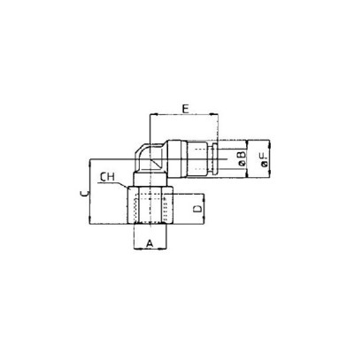 Raccord instantané équerre femelle, orientable, BSP cylindrique