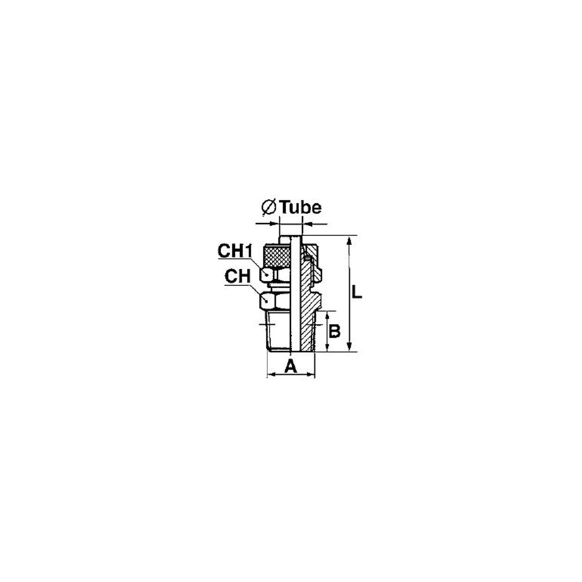 Embout / raccord porte tuyau vapeur droit 1/4 mâle + tétine