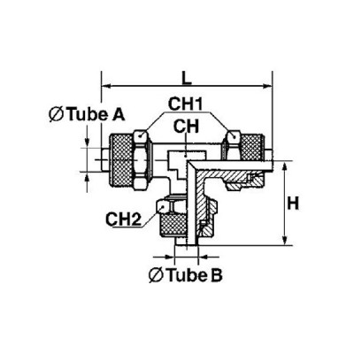 Raccord rapide té égal/inégal