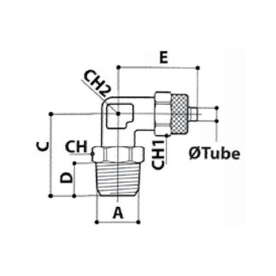 Raccord rapide 90° mâle, orientable, filetage co BSP