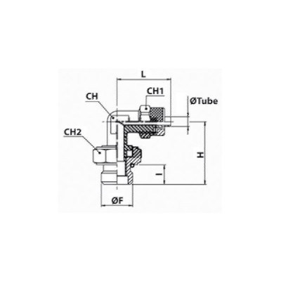 Coude 90° mâle, orientable, BSP cyl joint monté