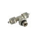 Raccord rapide T mâle, orientable, piq centr, BSP cyl
