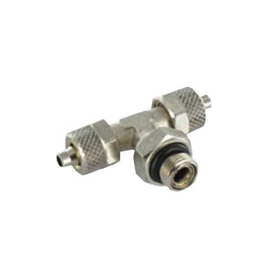 Raccord rapide T mâle, orientable, piq centr, BSP cyl