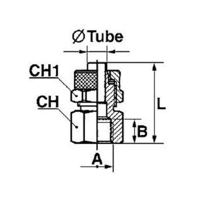 Raccord rapide droit femelle, BSP cylindrique