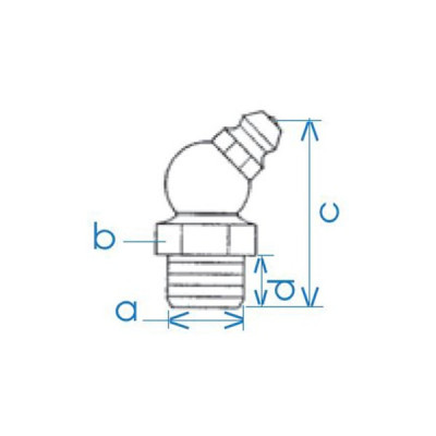 Graisseur hydraulique coudé à 45°