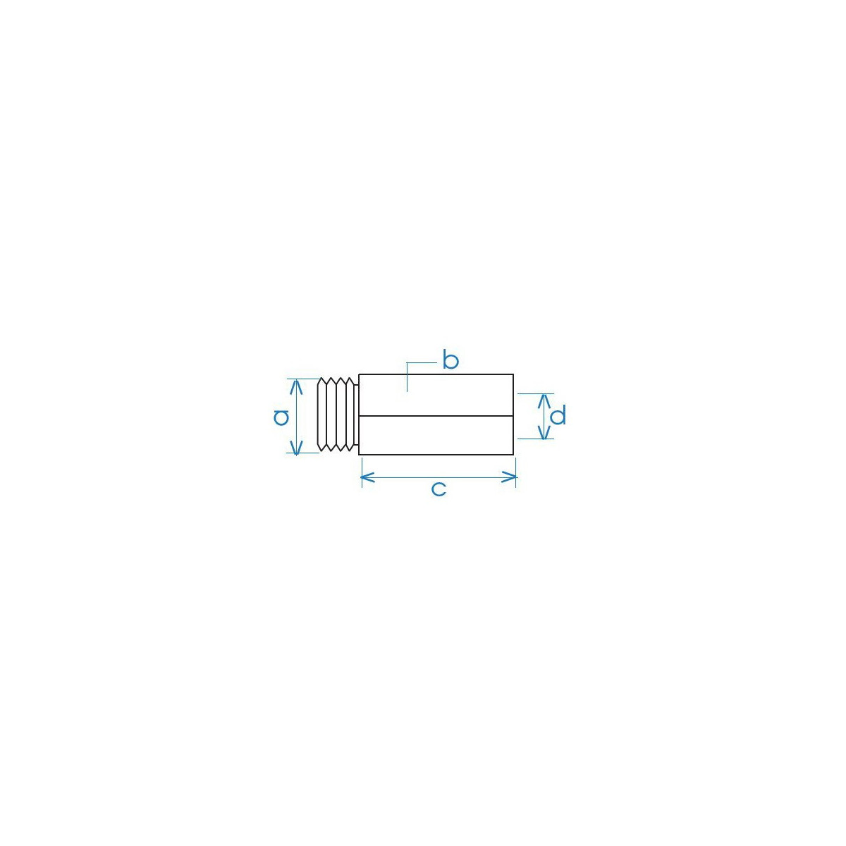 Allonge pour graisseur 8 x 125 - taraudage 8 x 125 - total 30 mm