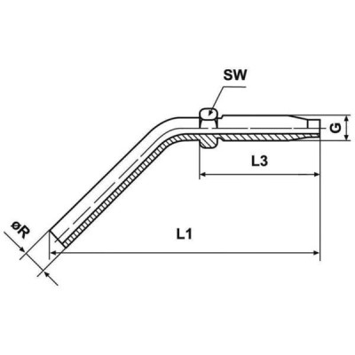 Raccord de tube à visser 45°