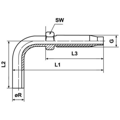 Raccord de tube à visser 90°