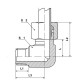 Raccord coude mâle 6LL