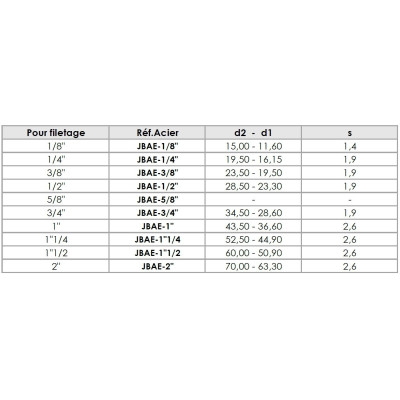 Bague anti-extrusion BSPP