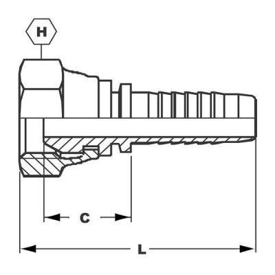 Raccord à sertir 6LL