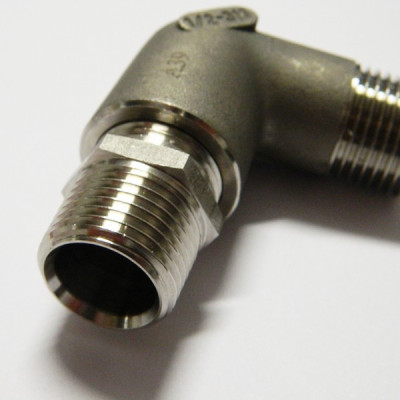 Coude 90° égal MGC1/2 conique en inox 316L