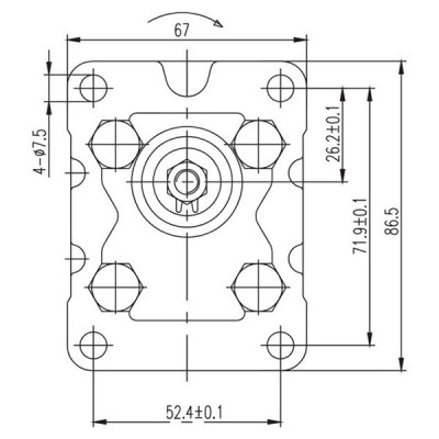 Pompe à engrenages Gr1 2cc S C18E