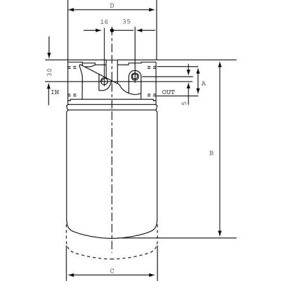 Filtre aspiration spin-on