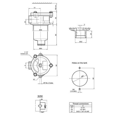Filtre de retour MPF 0301 AG1P10 NB