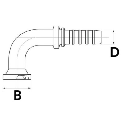 Embout à BRIDE 3000PSI 90°