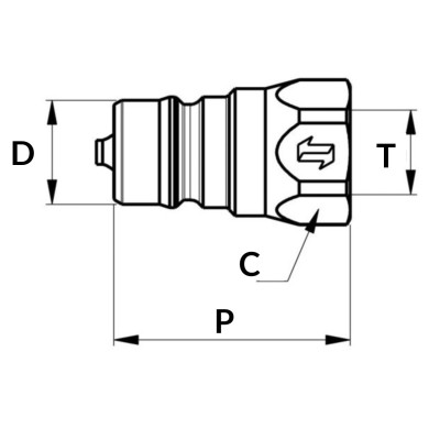 Coupleur mâle à clapet Faster