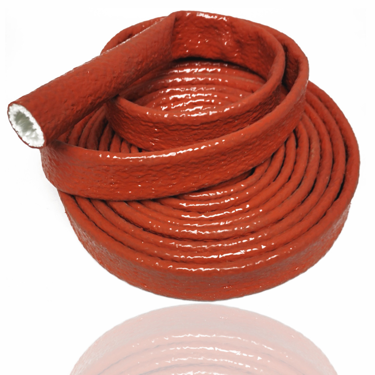Manchon Silicone Fibre De Verre Rouge Pour Câbles Auto - 5/16" ID, 5 Pieds, Résistant à La Chaleur - Neuf
