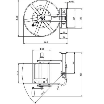 ENROULEUR  DE TUYAU MURAL GALVA