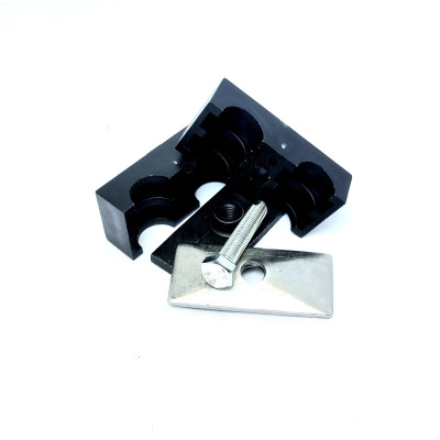 Collier de fixation double complet pour tubes