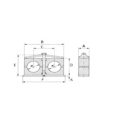 COLLIER DOUBLE COMPLET POLYPROPYLÈNE POUR FLEXIBLES