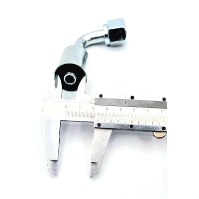 Embout à sertir avec jupe tôle 90° pour tuyau climatisation