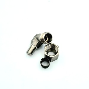 Raccord à bague coudé mâle 6LL  inox