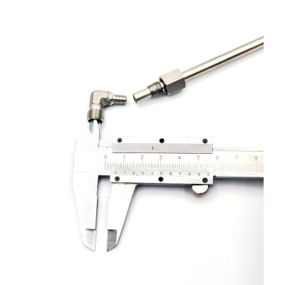 Raccord à bague coudé 6LL Mâle métrique inox