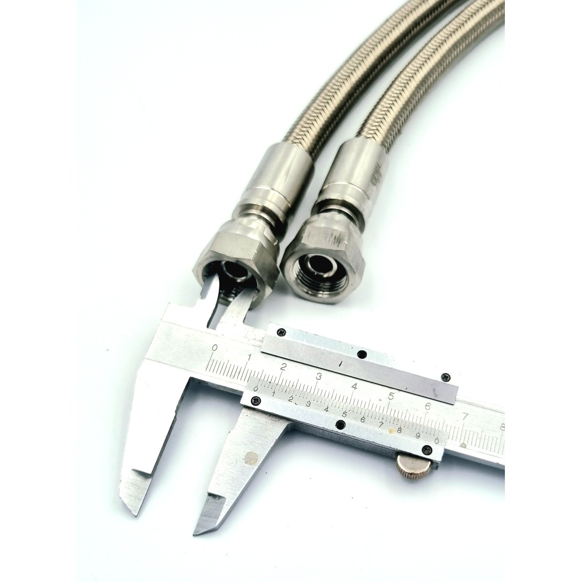 Flexible tressé acier 46 cm - filetage G1/2 mâle/femelle main image 0