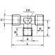 Raccord en Té égal femelle mâle femelle pneumatique