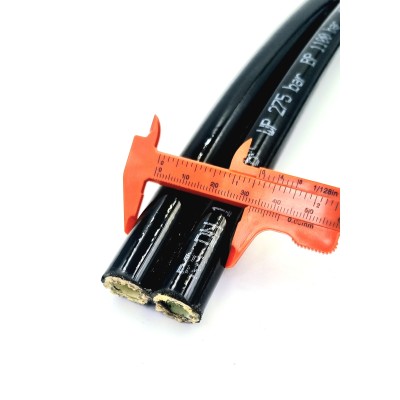 Flexibles Polyamide 1 tresse aramide SAE100 R8 jumelé