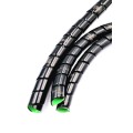 Protection spiralée pour flexibles BIO noir/vert
