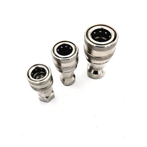 Coupleur femelle à clapet acier inoxydable ISO B