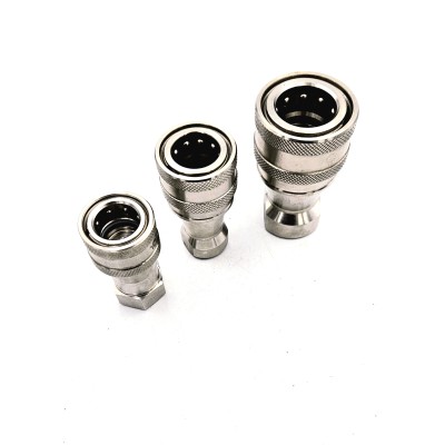 Coupleur femelle à clapet acier inoxydable ISO B