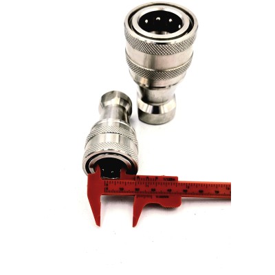 Coupleur femelle à clapet acier inoxydable ISO B