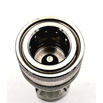 Coupleur femelle à clapet acier inoxydable ISO B