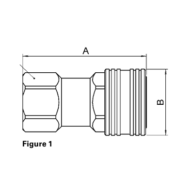 Coupleur femelle à clapet acier inoxydable ISO A