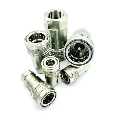 Coupleur femelle à clapet acier inoxydable ISO A