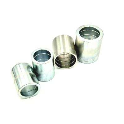 Jupe à sertir pour tuyau industriel tresse textile sans dénudage